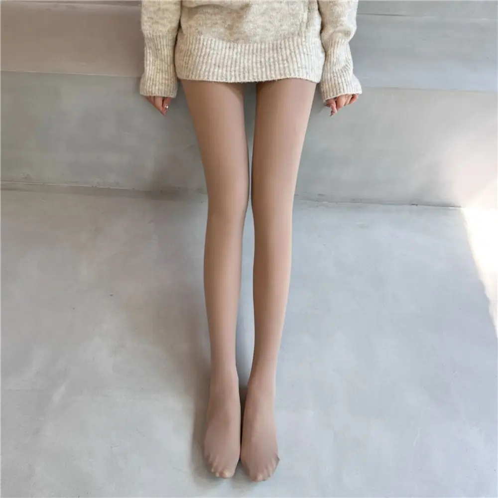 

Thicken Bottoming Pants Nudity Skin Color High Waist Bare Leg Artifact Thermal Pantyhose Winter Pantyhose Women Stockings