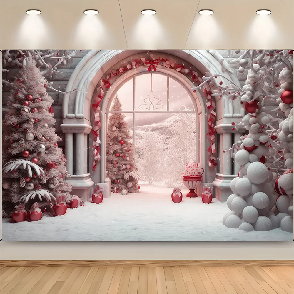 New Year Christmas Day Digital Photography Backdrop Prop Fireplace Winter Living Room Gift Holiday Photo Studio Background RS-24