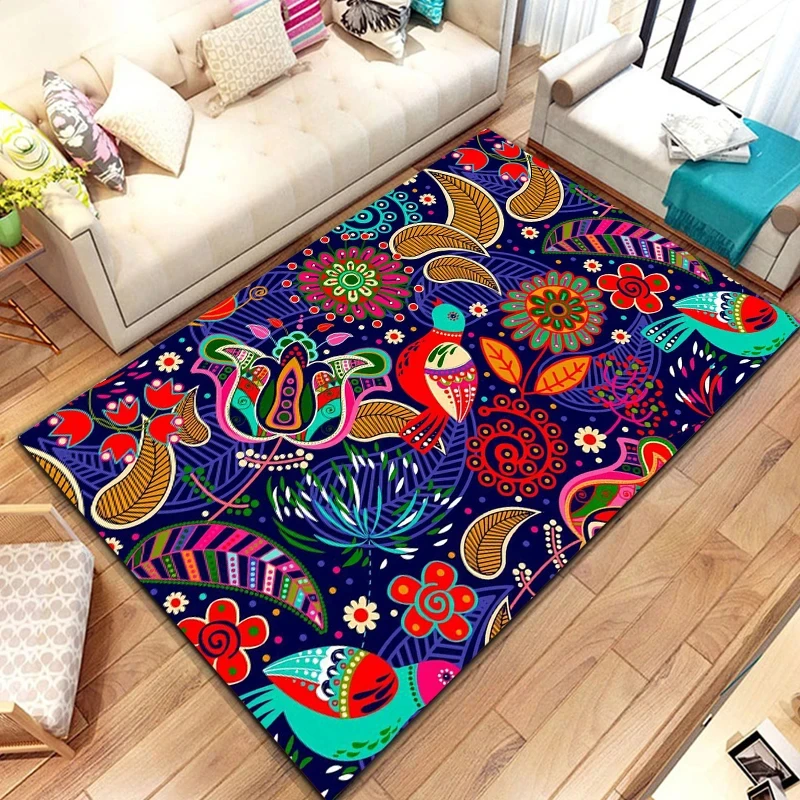 VIKAMA نبات العالم السجاد مشرق اللون الكلمة حصيرة منطقة كبيرة البساط سجادة غرفة المعيشة الملونة ممسحة ترحيب حصيرة البساط لغرفة النوم