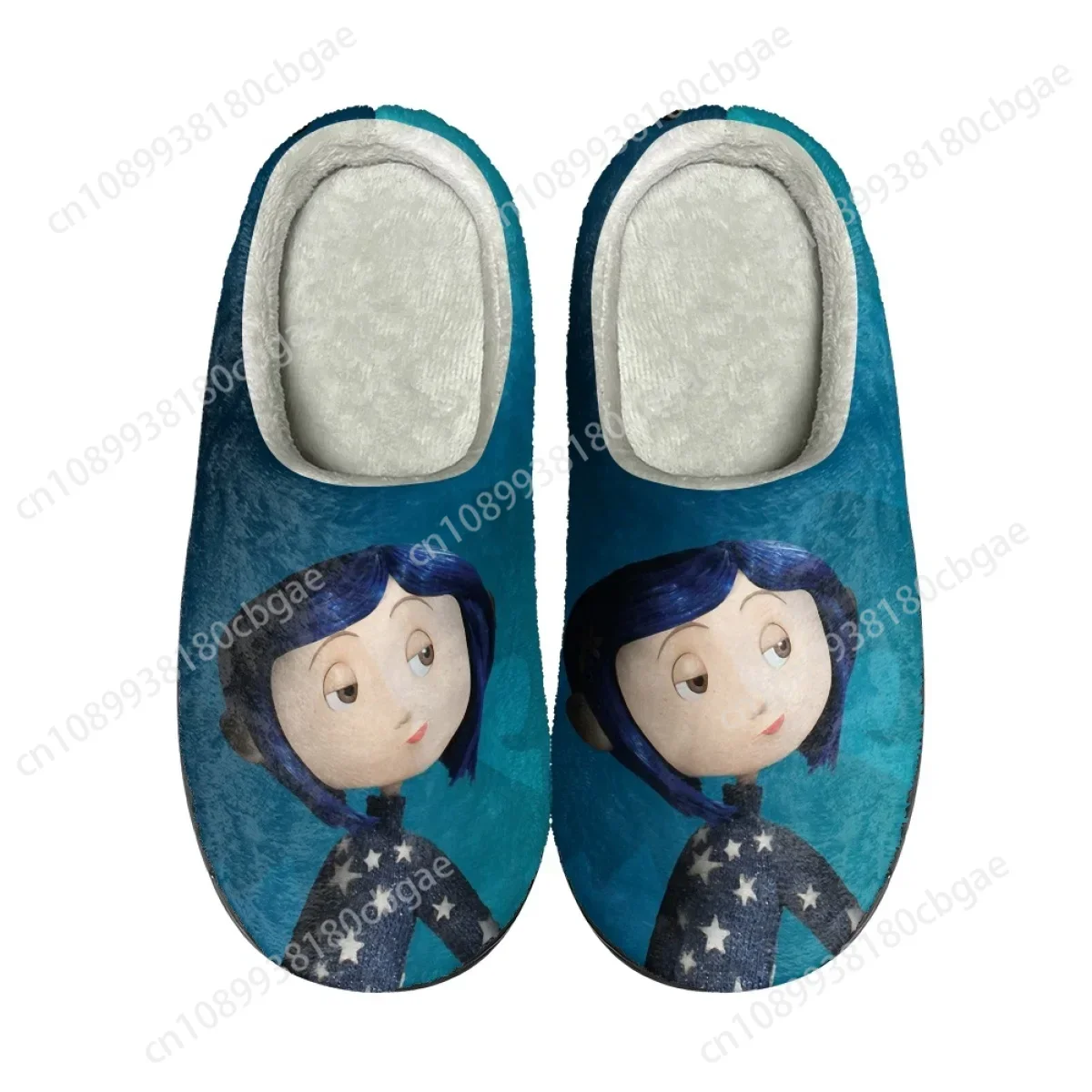 

Custom Coraline Anime Cotton Slipper Soft Autumn Winter Warm Closed Toe Indoor Home Bedroom Cotton Shoes Casual Sneakers