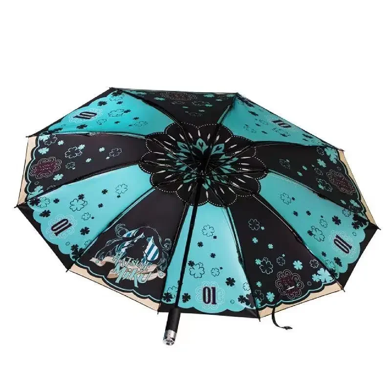 Hatsune Miku Cartoon Kagamine Len Authentic Peripheral Automatic Folding Umbrella  Miku Portable Rain Sun Umbrella Umbrella Gift