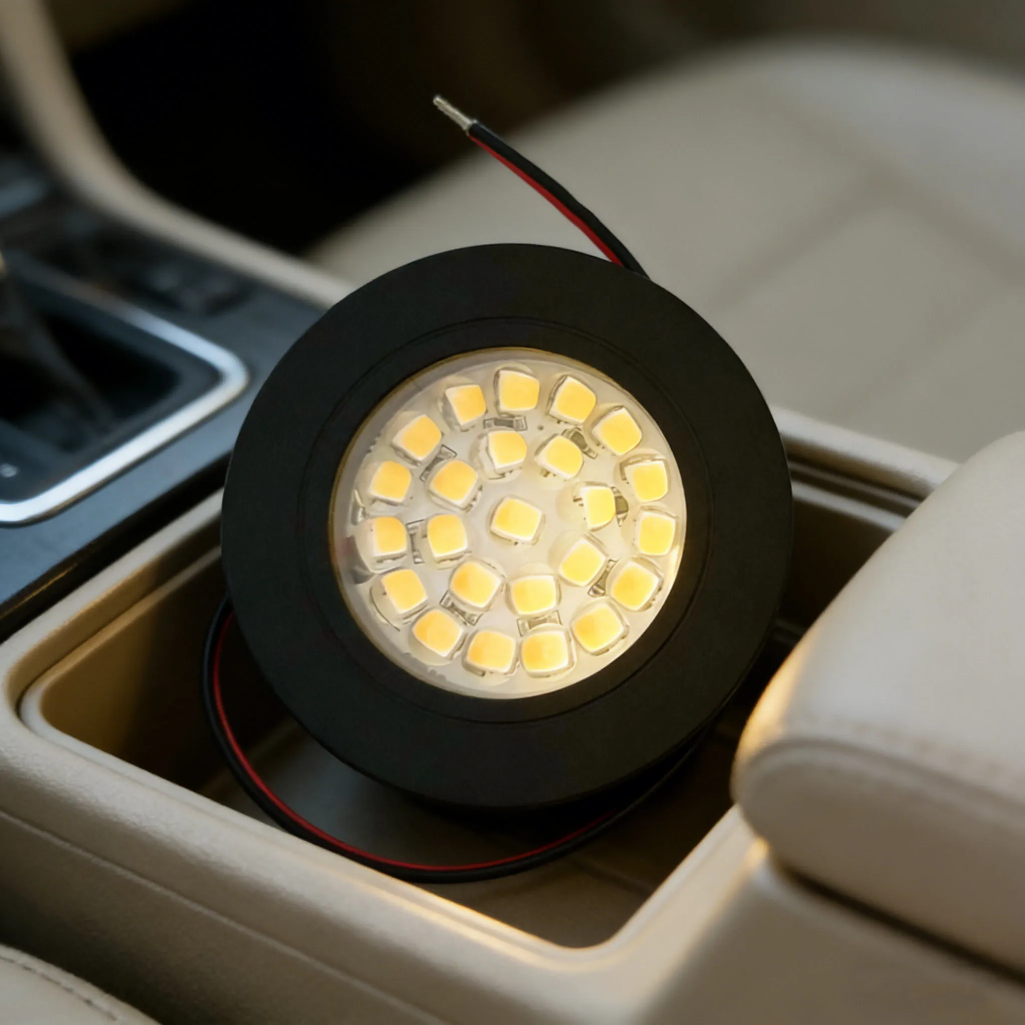 12V LED Touch Sensitive On/Off Warm White Spot Light With Wires For Boat Caravan Motorhome Signal Lamp