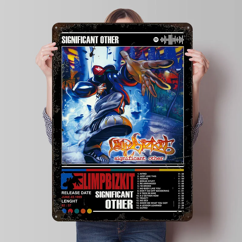 Limp Bizkit - Significant Other Album Metal Poster Customized Wall Art Retro Vintage Tinplate Signs for Living Room Decoration