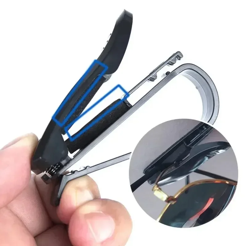2PCS Universal Car Visor Organizer - Sunglasses/Card/Pen Holder, Sun Visor Clip for Glasses & Tickets (Auto Accessories) image 4