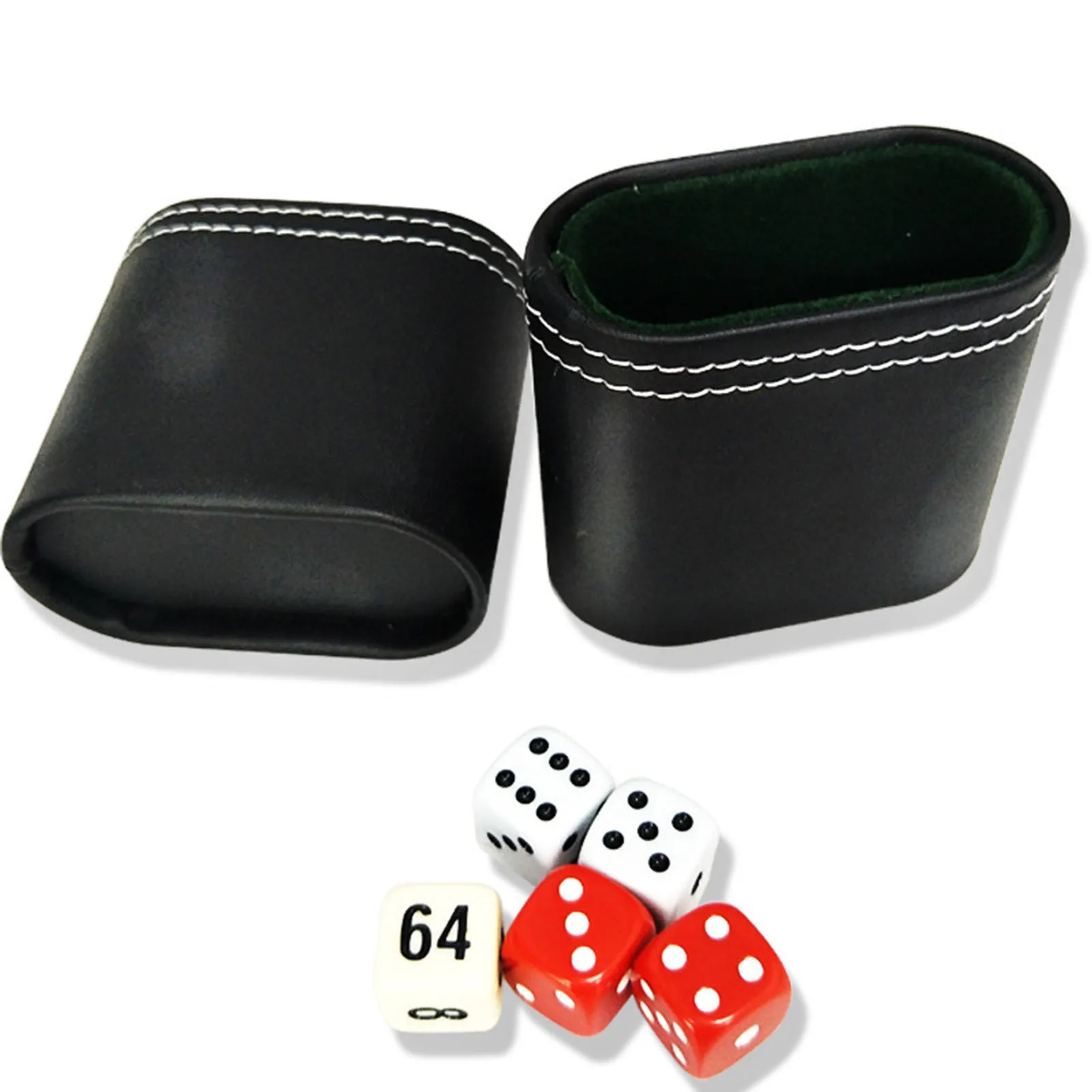 Shaker Handheld Professional PU Leather Dice Cup Not Include Dices Entertainment Dice Cover for Family Friends Bar Travel