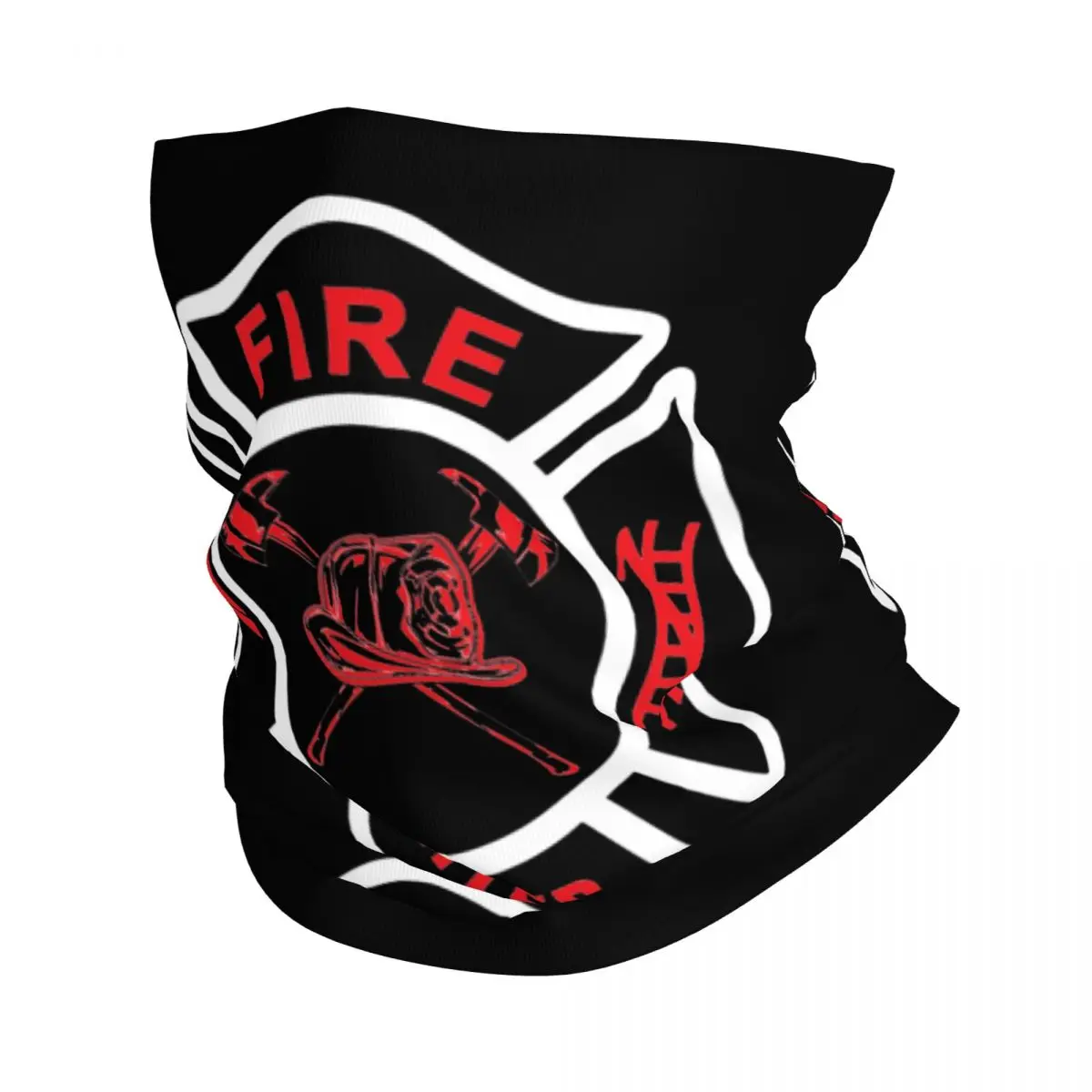 Firefighter Bandana Neck Cover Printed Fire Rescue Wrap Scarf Multi-use Balaclava Cycling for Men Women Adult Windproof