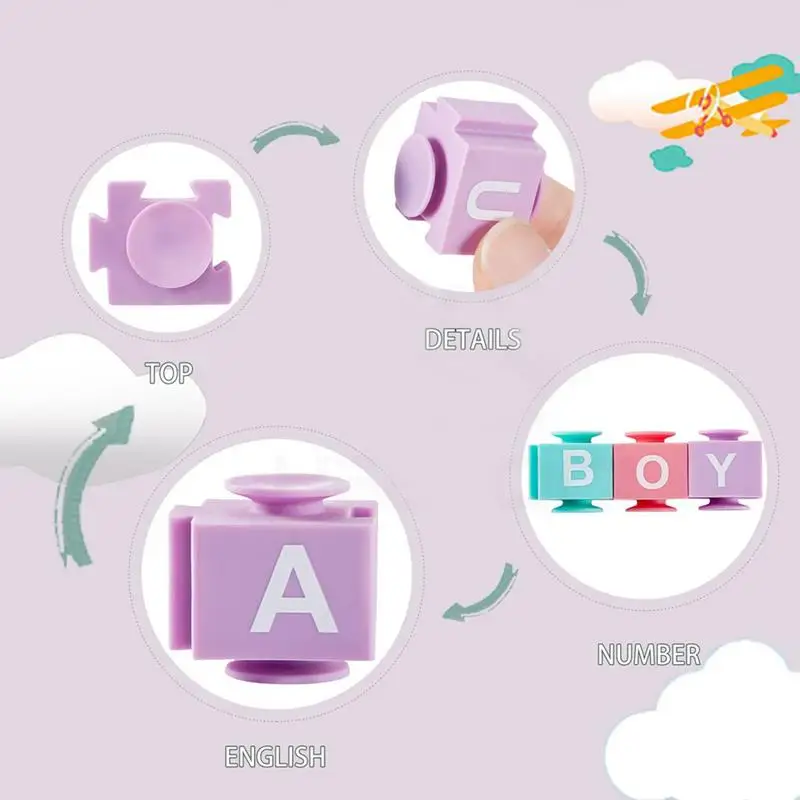 Blocchi di alfabeto per bambini blocchi di cubo con numeri o lettere gioco di spremere educativo con numeri o lettere per 6 mesi e oltre