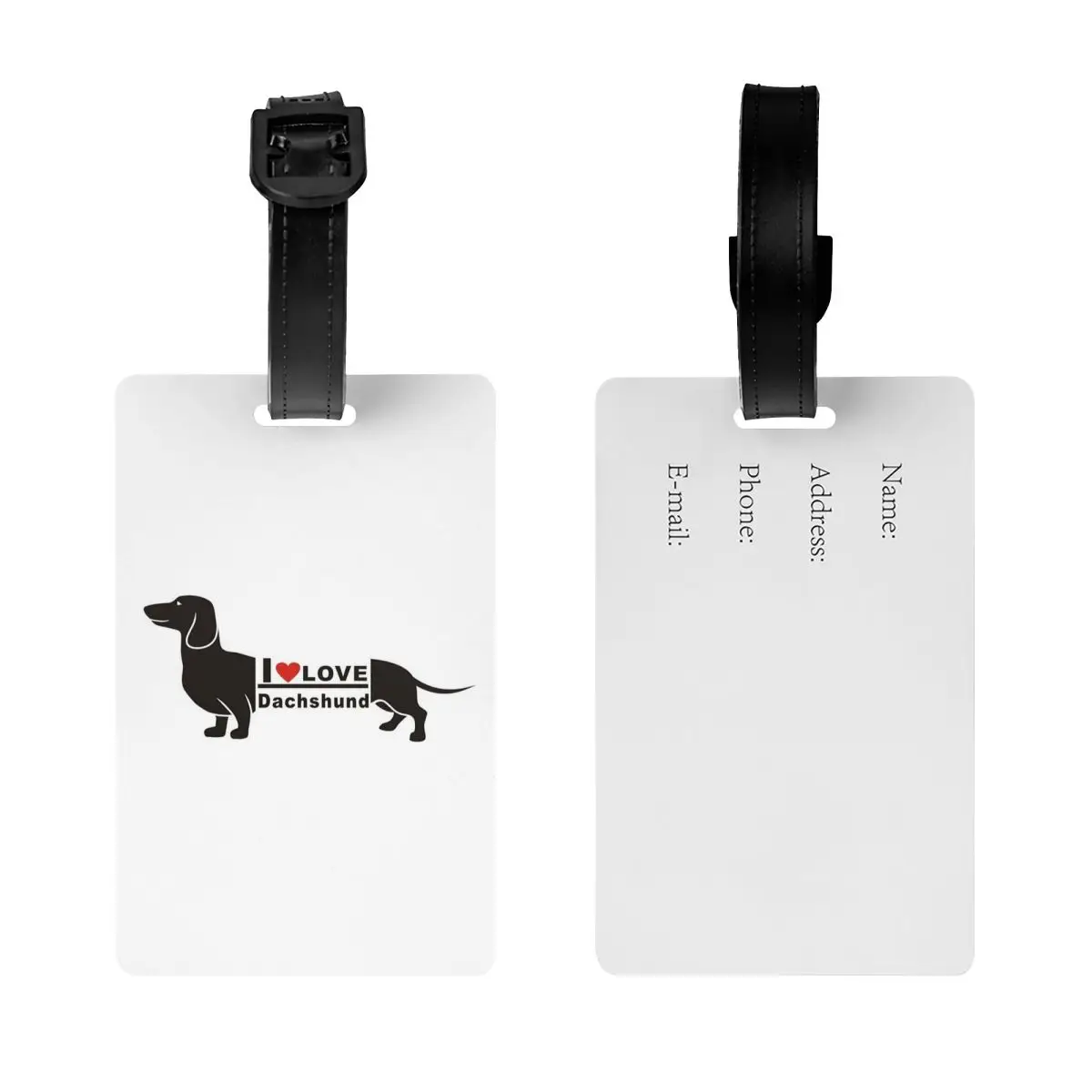 الكلب الألماني صورة صورة Popart أنا أحب علامات الأمتعة حقيبة الملحقات الأمتعة الصعود علامة التسمية حامل معرف اسم العنوان #2