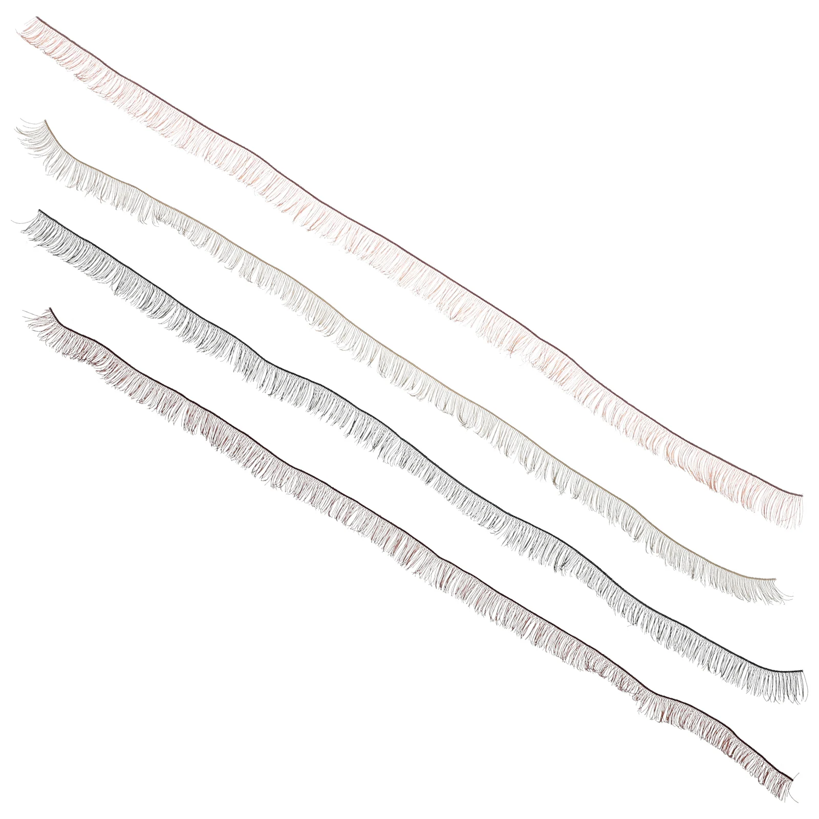 

4pcs Eyelashes False Strip Artificial Black Brown Tea Red 0 8cm DIY Craft Supplies Toy Accessories Simulated lashes