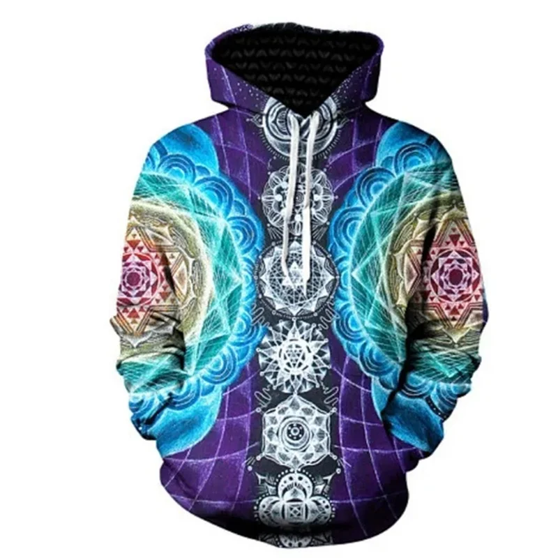 3D Printing Black White Vertigo Hypnotic Hoodie Men Colorful Pattern Sweatshirt Unisex Funny Long Sleeve Tops Pullover Hoodies