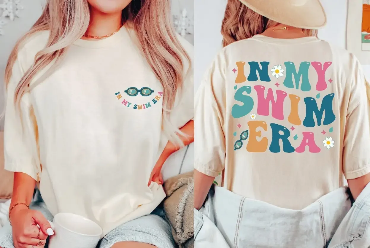 In My Swim Era T Shirt Meet Team Retro Swimmer Front And Back S For Swimmers Bp
