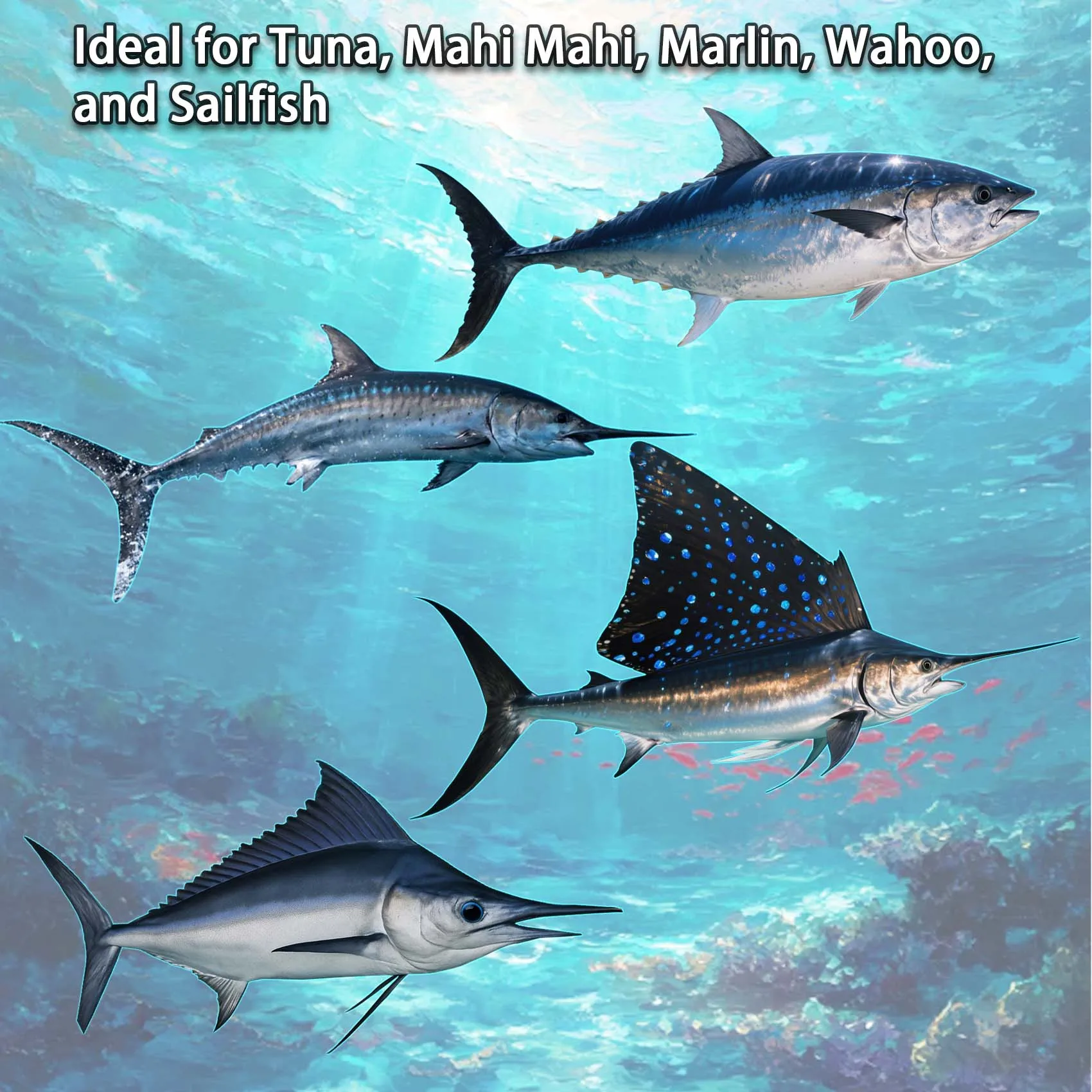 Jig de resina Aventik cabeza inclinada – Falda silicona para marlin - imagen 2