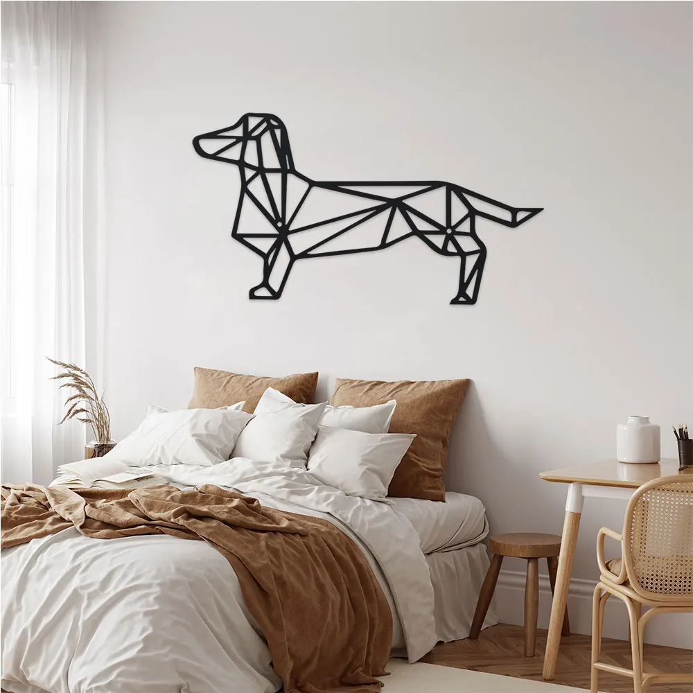 Unique Dog Silhouette Design - For Indoor & Outdoor Decor - Perfect Gift for Dog Lovers Charming Metal Dachshund Wall Art