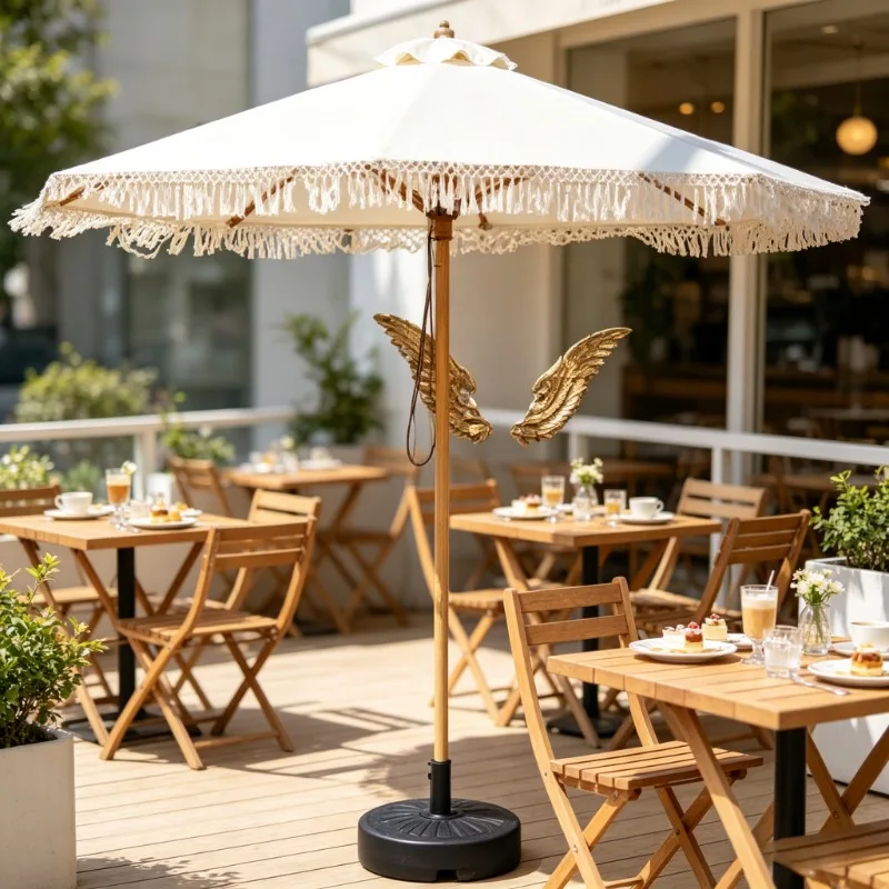 Hotel Furniture Parasol Pool Umbrella Table Hot Sale Auto Tilt Waterproof Modern Design for Outdoor Use Restaurants Courtyards