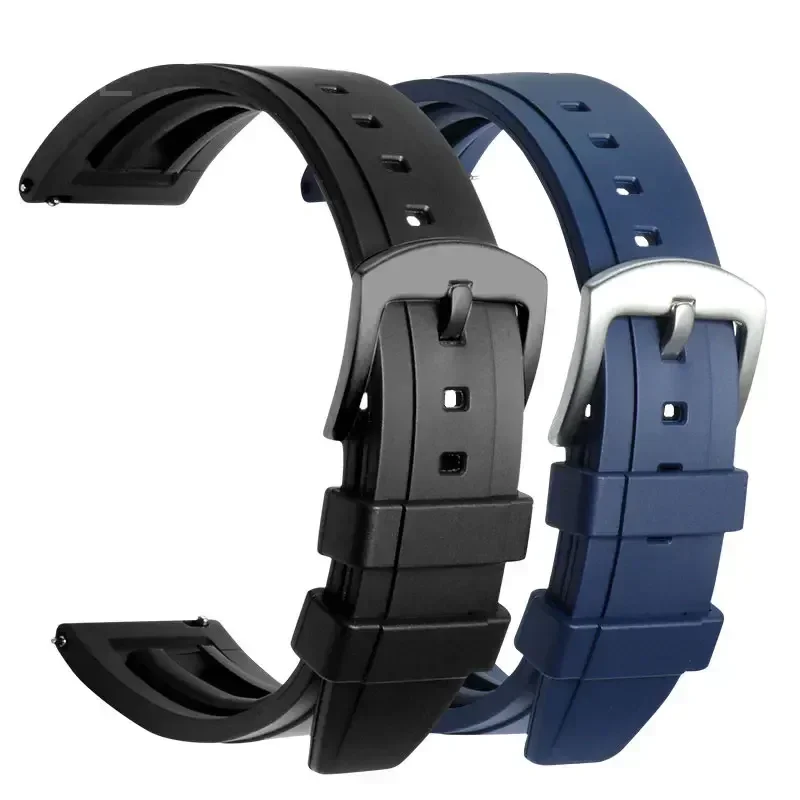 Sports Series Quick Release Silicone Watchbands for Huawei GT2 Seiko Citizen Dainty Elastic Waterproof Strap 20 22 24mm