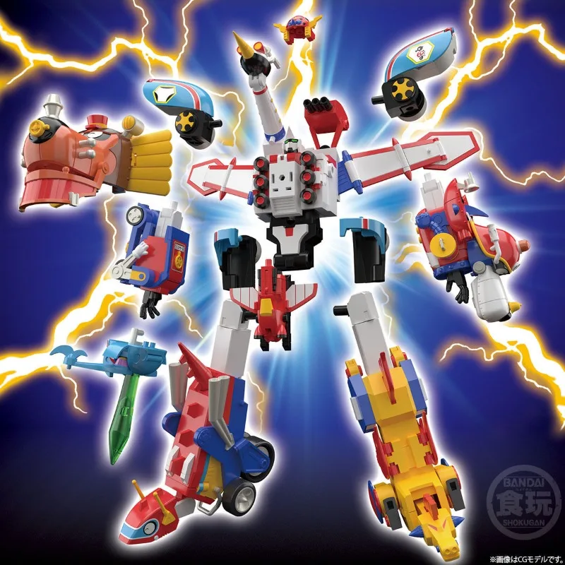 Bandai Echt Shokugan SMP TIME BOKAN ROBOT Tijd Schip Combineer Zoon van de Draak Anime Action Figure Model Speelgoed Gift Kinderen