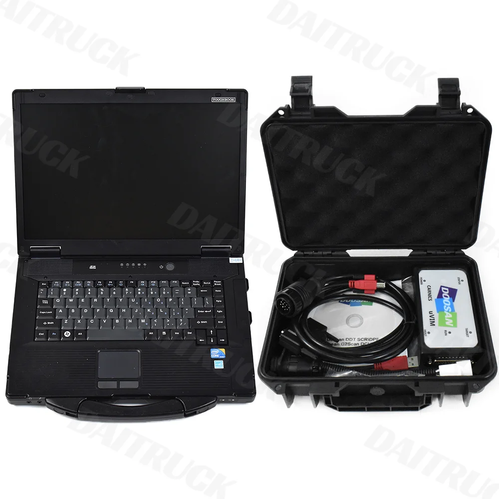 Doosan Forklift Inspection and Diagnostic Tool Doosan Scanner SCR DPF G2 Software Version 1.6.3 2016.09 Doosan DDT CF-53 Laptop