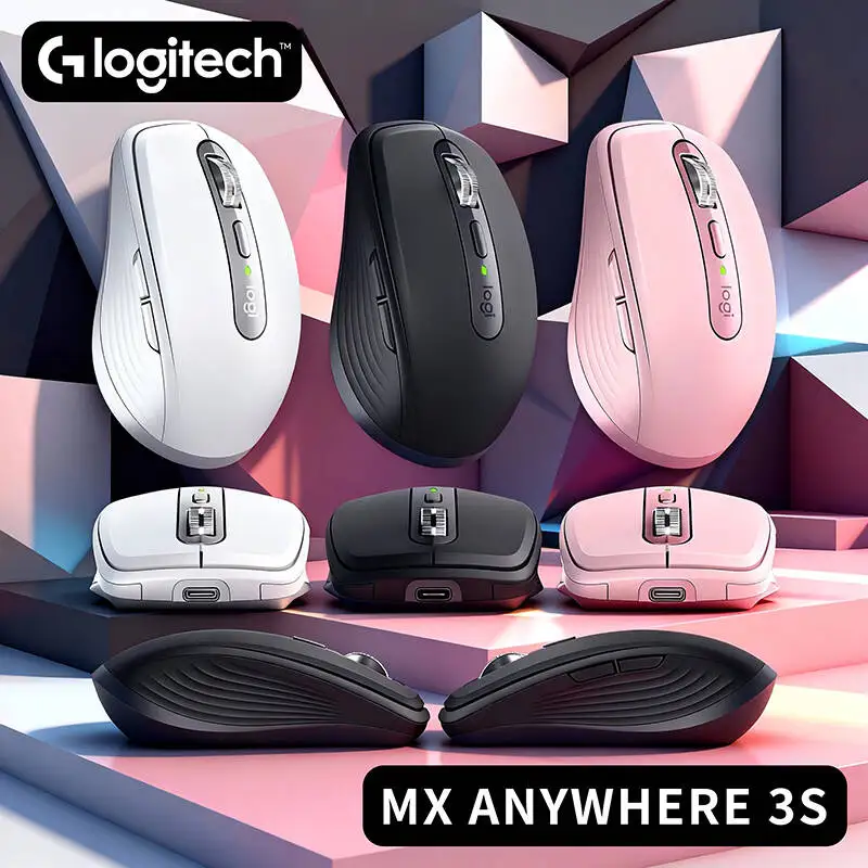 Logitech MX Anywhere 3S Wireless Mouse - 8K DPI, MagSpeed Hyper-Scroll, Silent Buttons, Multi-Device, USB-C Fast Charge