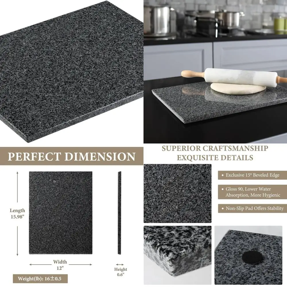 

Large Handcrafted Marble Cutting Board, 16x12 inches, Ideal for Cheese, Charcuterie, Pastry, Wedding and Housewarming Gifts