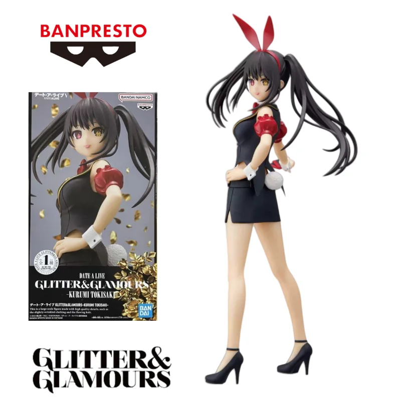 

In Stock Original BANDAI BANPRESTO DATE A LIVE GLITTER&GLAMOURS Tokisaki Kurumi Bunny Girl Anime Figure Model Collection Gifts