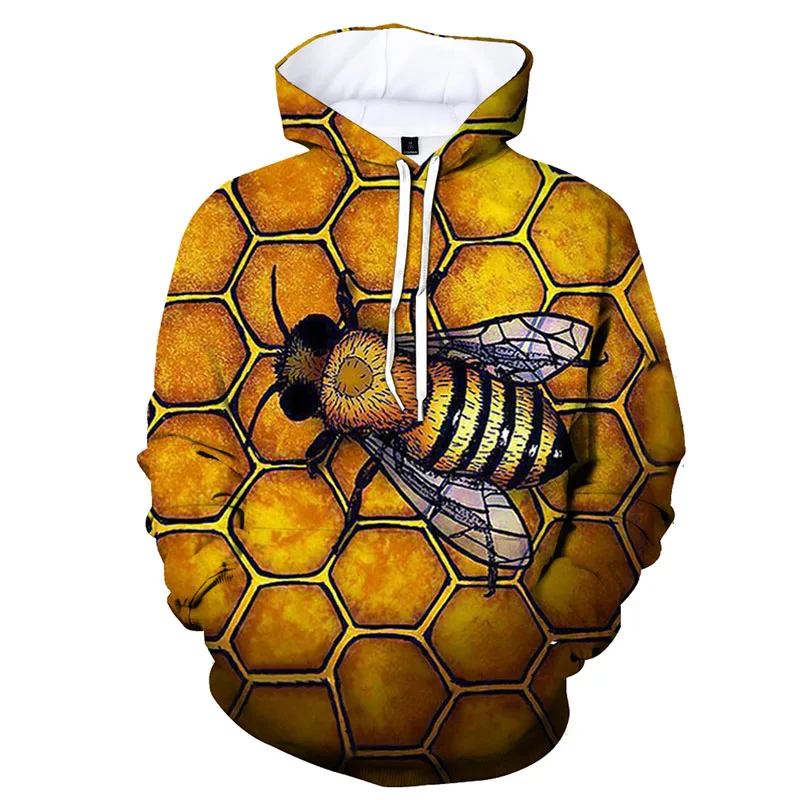 Beekeeper Novelty Bee Hoodies Men Women 3D Printed Sweatshirt Funny Harajuku Oversized Hoodie Harajuku Fashion Little Bee Tops