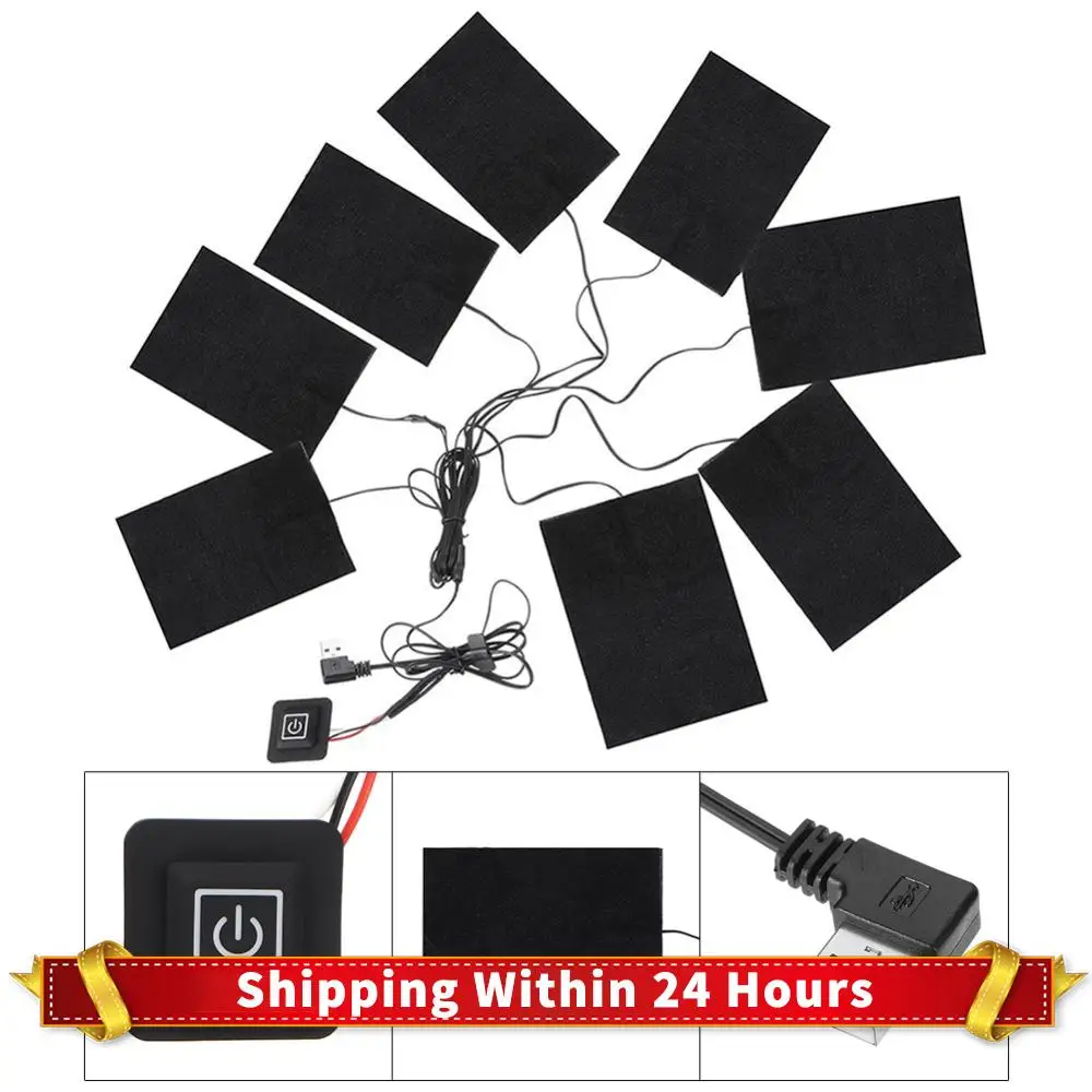 

3 Levels Electric Cloth Heater Waterproof USB Heating Pads Electric Heated Pad for Outdoor Winter Camping Hiking Ski Cycling