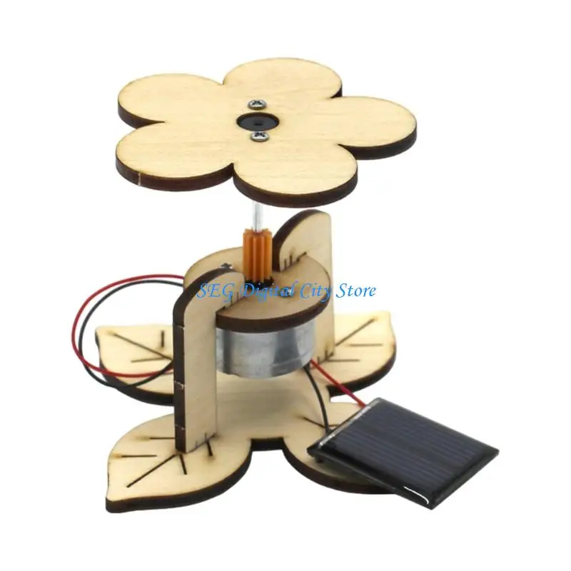 

U75B Fun Wooden Sun And Chip Flower Making Set For School Science Class Kids Physics Learning Tool Handmade Hand Craft