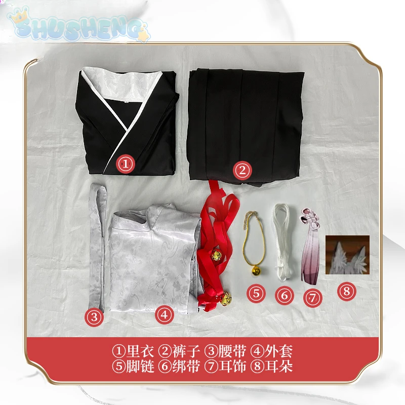 Kita Shinsuke Cosplay Anime Haikyuu!! Shenyin Série Traje Brincos tornozeleiras Orelhas de raposa elegante bonito uniforme de Halloween