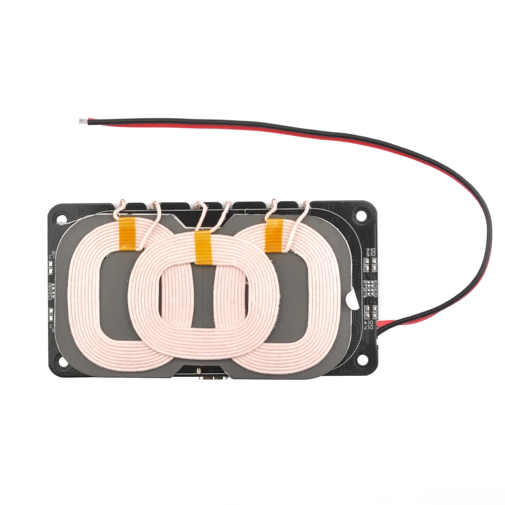18W 3 Coil High Power Wireless Charger Module Type-C Qi Wireless Charger Transmitter Module DC12V 24V Car PCBA Circuit Board
