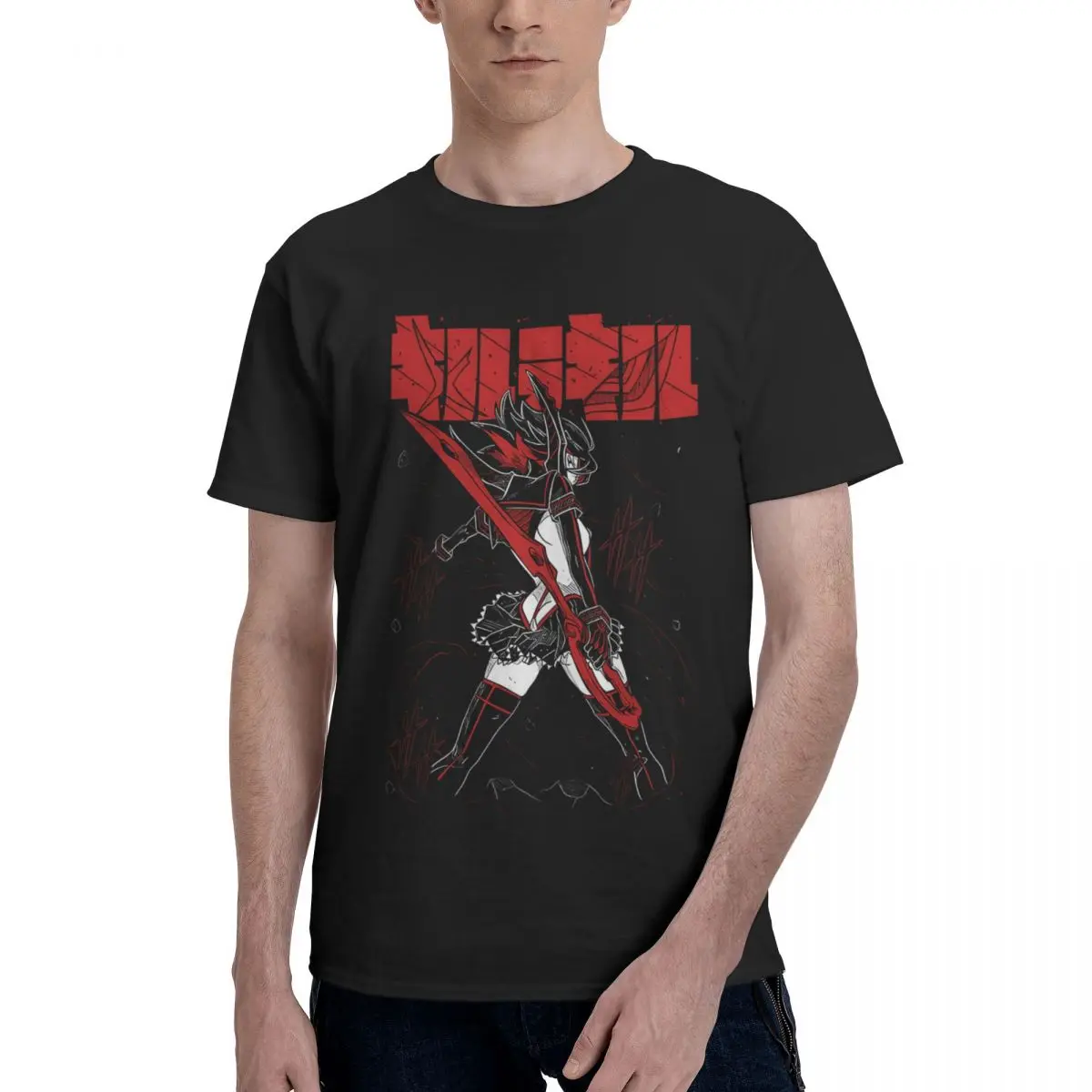 

Kill La Kill Ryuko Matoi, повседневные дышащие удобные топы из 100% хлопка, футболка с короткими рукавами, мужская одежда