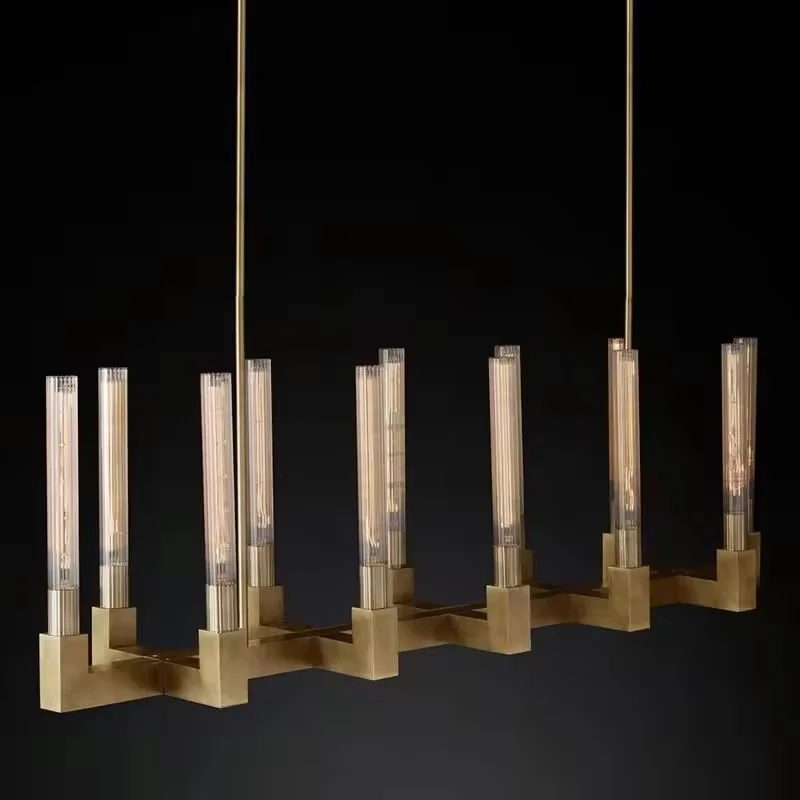 Nordic American Style Ceiling Light 2025 Long Round Pendant Lamp 3 Color Dimmable for Living Room Restaurant Luster