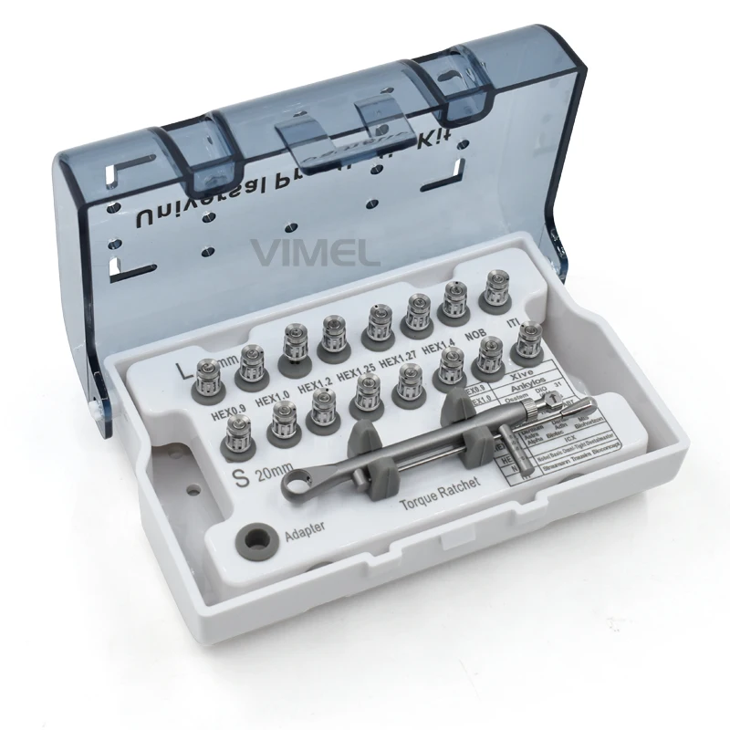 

Hot Sale 16pcs Dental Implant Torque Wrench Dental Implant Surgical Kit for Dental Equipments