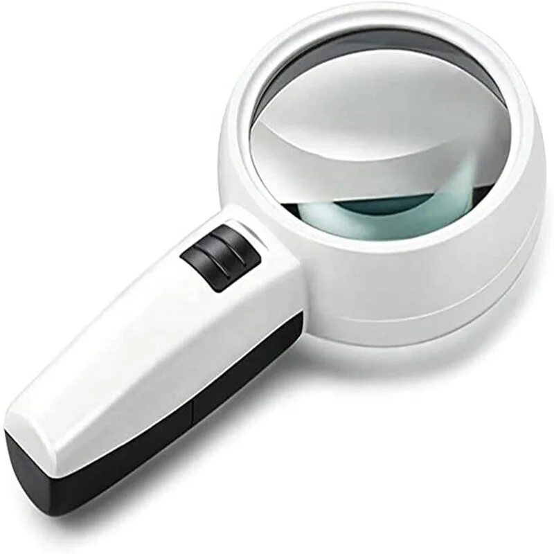 

ZC1-Magnifying Glasses with Light 10X Handheld Large Magnifying Glass 3 LED Illuminated Lighted Magnifier