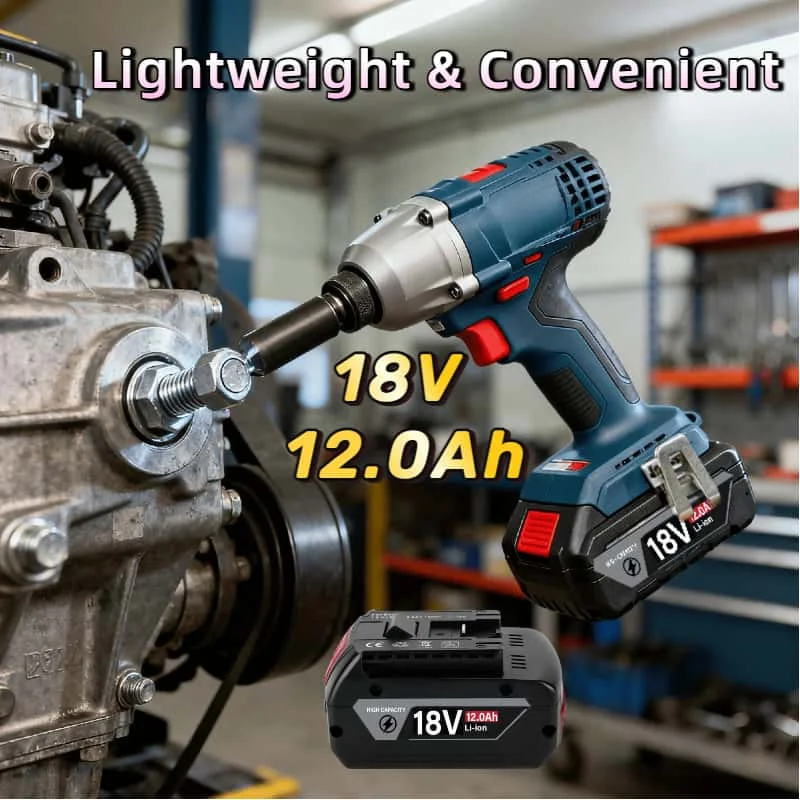 

Hot Selling！Garage Auto Repair for BOSCH 18V 12.0Ah Battery, High-Drain Compatible,Stable for Impact Wrenches&Cordless Tool Sets