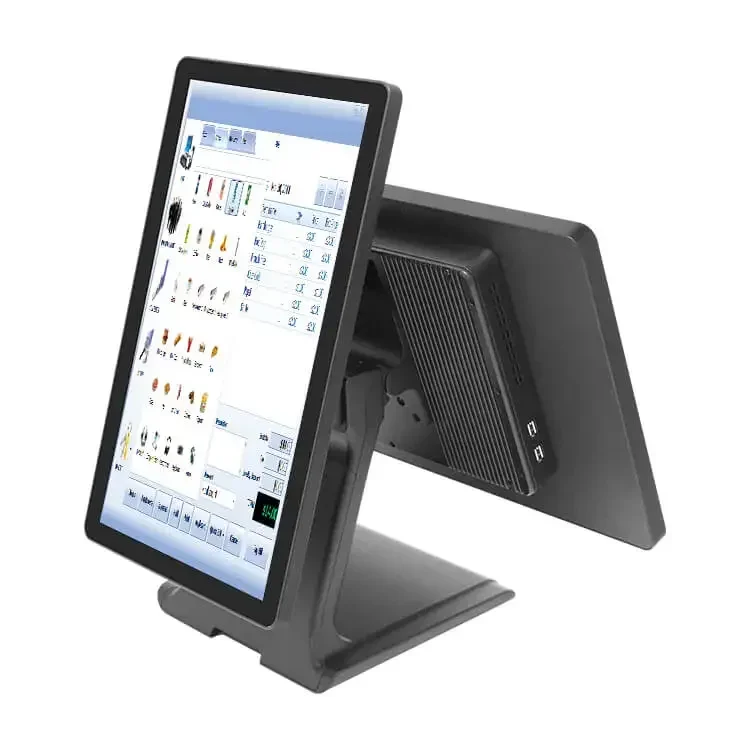 Dual screen 18.5+15.6inch water proof pos terminal all in one pos systems