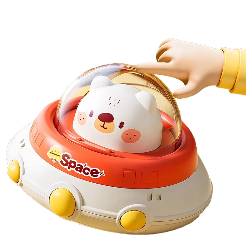 Children's Animal Press Car Toy Infant Inertia Return Car 1-3 Years Old and 8 Months Baby Boys and Girls Car Gift UFO Toy Car