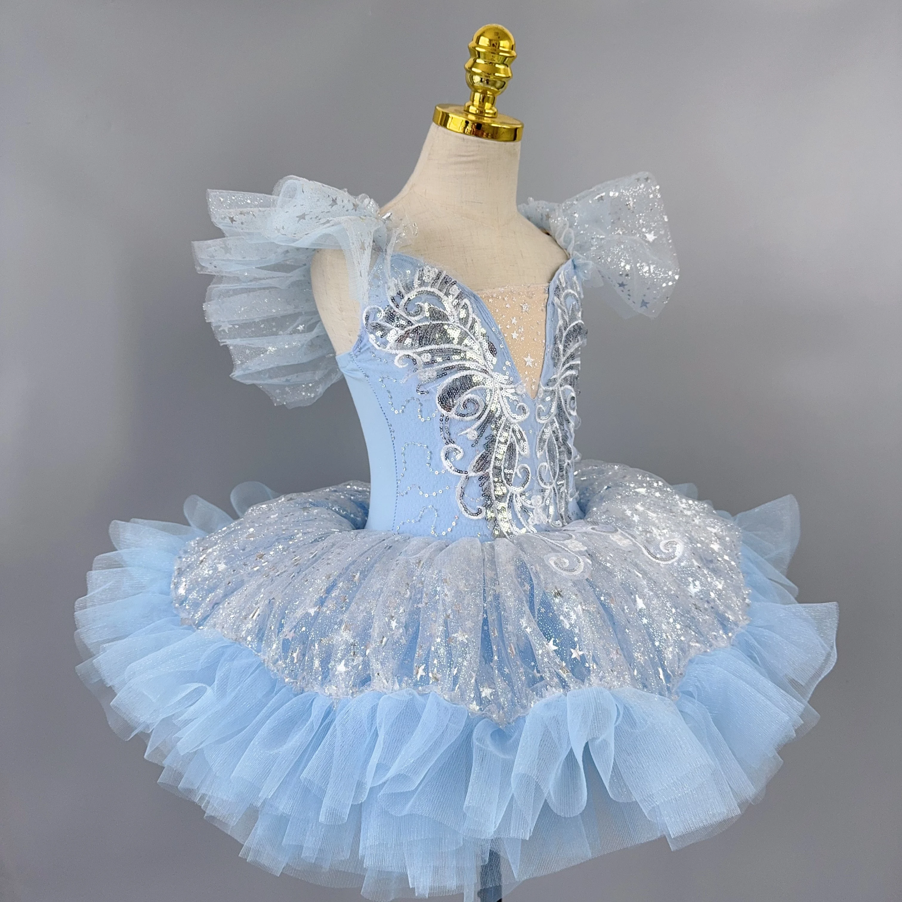 Dziewczęca spódniczka baletowa z cekinami, tutu, kostium taneczny dla dzieci, nowoczesna sukienka księżniczki na przyjęcie dla dzieci