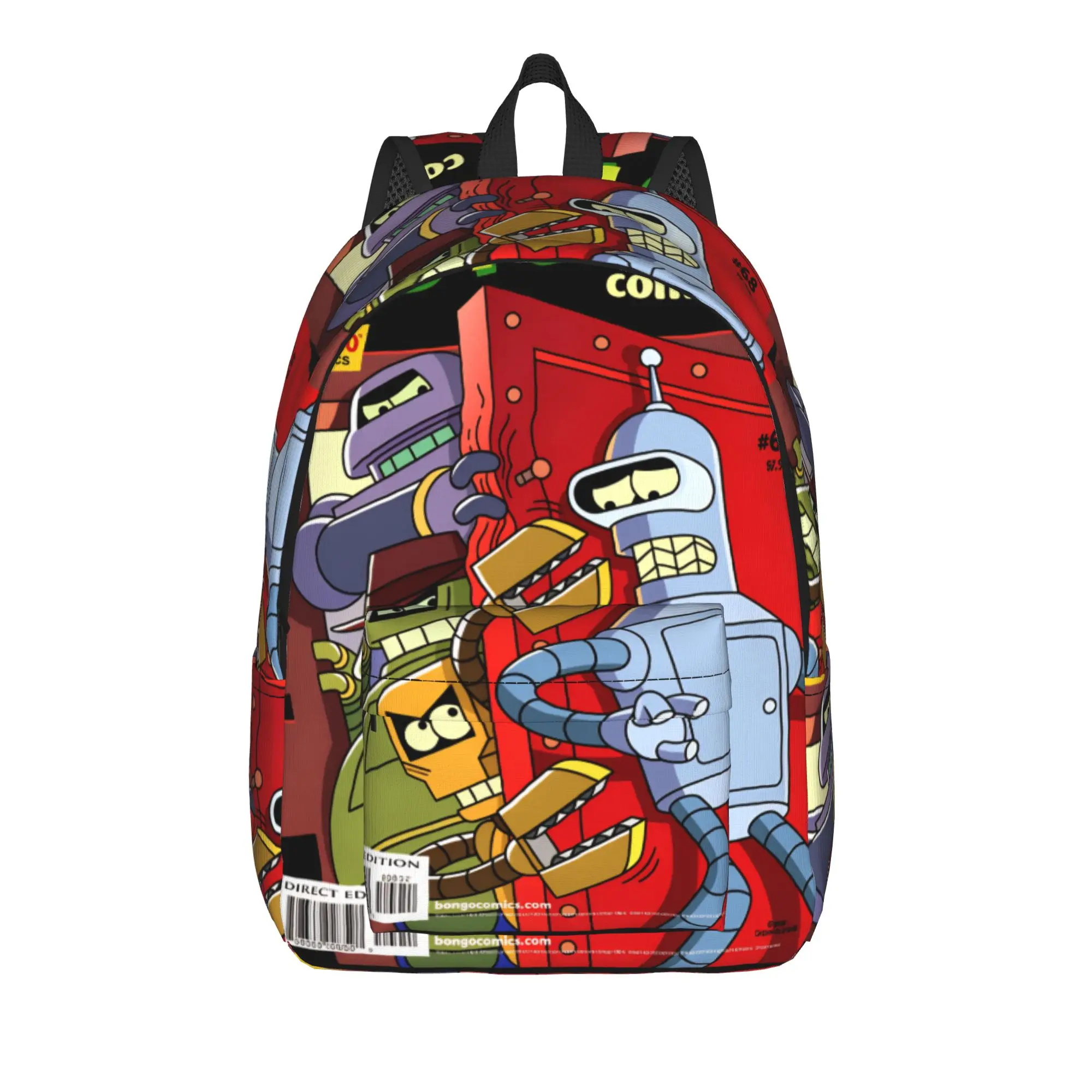 Futuramas Cartoon Comic Backpack  Travel Backpacks Unisex Kawaii High School Bags Custom Durable Rucksack