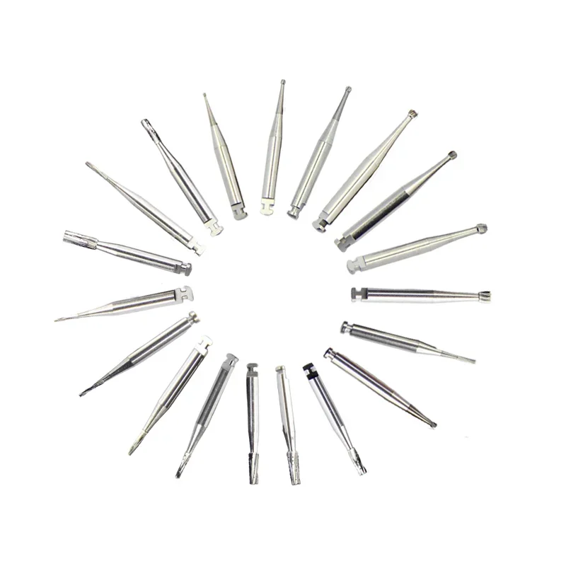 

LODDEN 5pcs Dental Tungsten Carbide Burs Low Speed 2.35 Shank Handpiece RA X2 X3 X4 X8 Long 26mm Drills Dentistry Grinding Tools