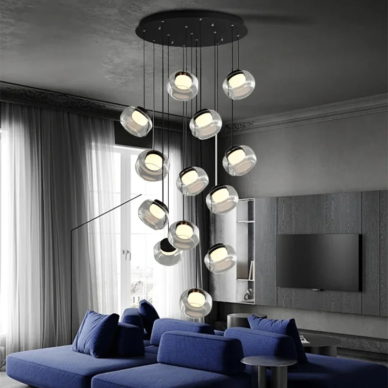 

Modern light luxury dolomite ceiling chandelier with glass lustre Suitable for living room, bedroom Home interior lighting