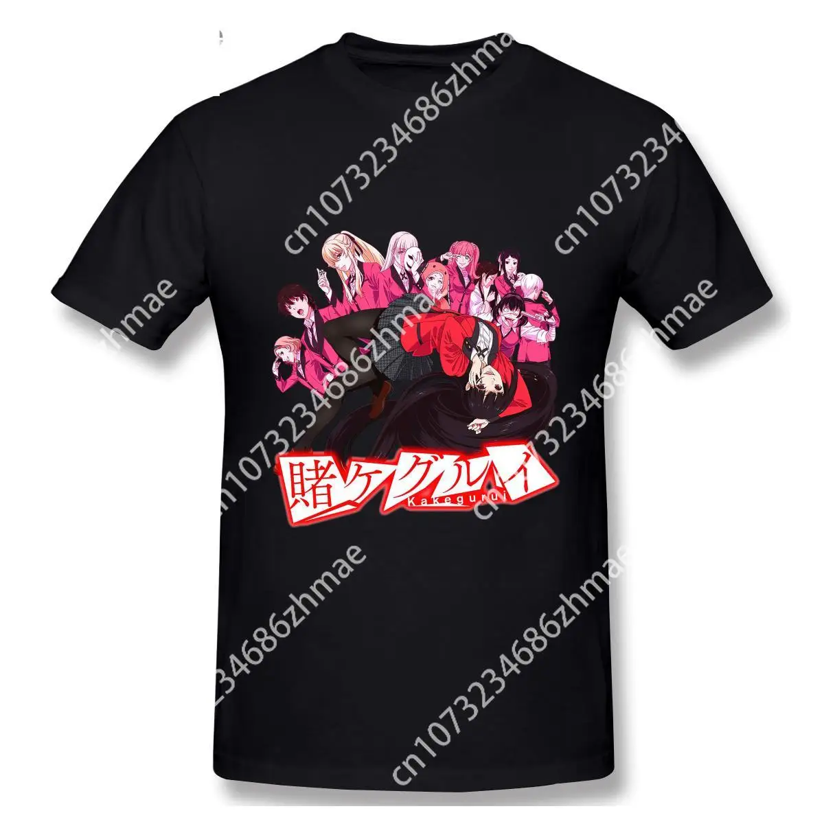 Compulsive Gambler Kakegurui Girls Anime T Shirts Men Teenager Top Quality Short Sleeve TShirts Cotton Round Neck T-Shirts Tees