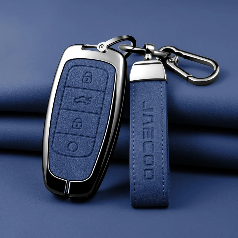 Zinc Alloy Car Remote Key Cover Suitable for Omoda JAECOO J7 J6 J7 J8 PHEV 2025 2024 2023 Ruigu 9 Car Keychain Accessories