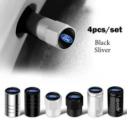 4Pcs Car Styling Aluminum Emblem Wheel Tire Valve Stem Air Caps For Ford Focus 2 3 Mondeo Kuga Fiesta MK7 Escort Edge C-Max Fies