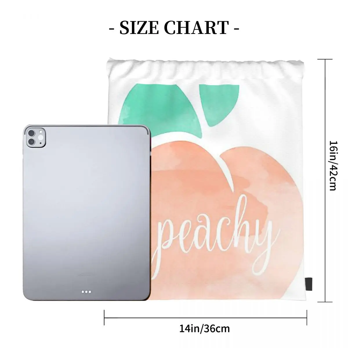 Peachy Backpacks Fashion Portable Drawstring Bags Sports Bag Book Bags For Travel School