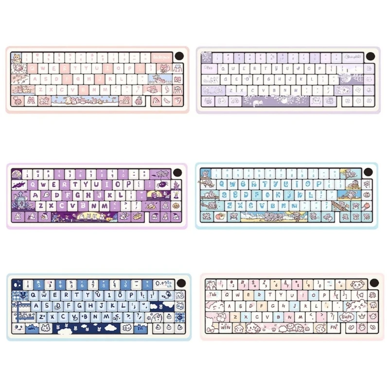 

74 Keys PBT Keycaps MDA DYE-SUB Keycap For CherryMX Switches Mechanical Keyboard Animal Theme Keycap