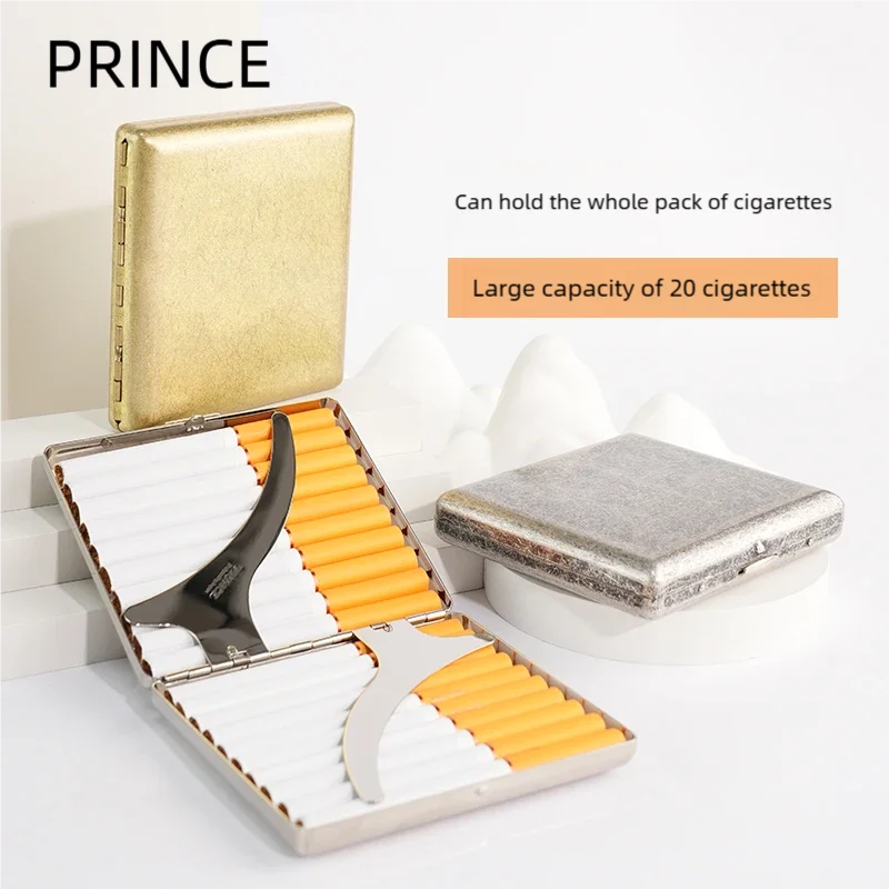 

Металлический портсигар PRINCE: прочный, водонепроницаемый, элегантный винтажный дизайн, для сигарет King Size