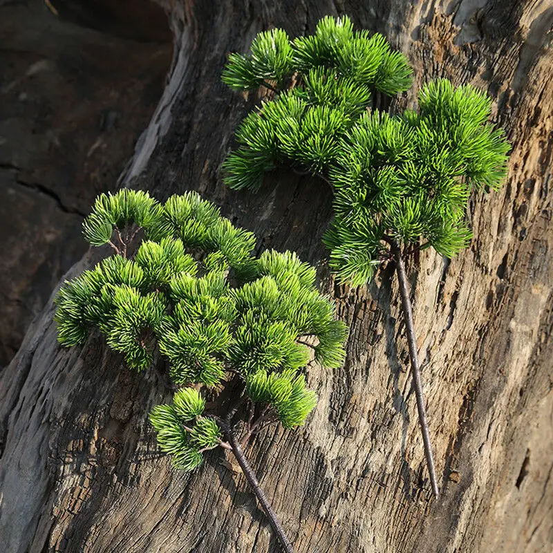 Artificial Pine Green Branch Realistic Plastic Fake Pine For Party Wedding Home Room Christmas Decortion Artificial Plant