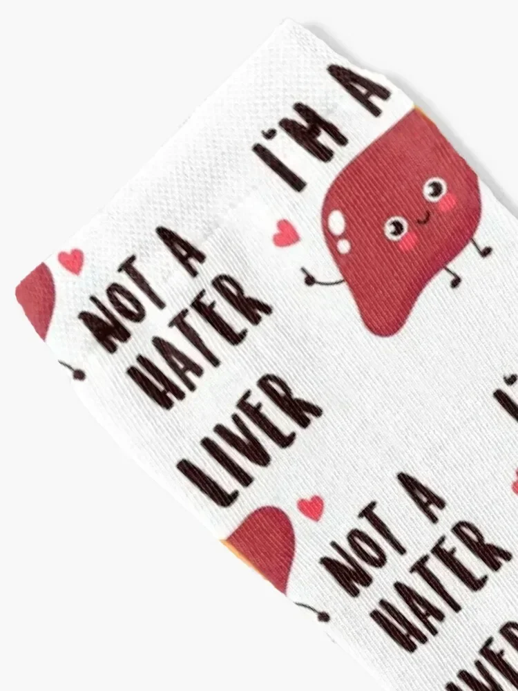 I'm a Liver, Not a Hater Pun Socks Climbing Antiskid soccer funny gift Women's Socks Men's