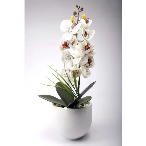 Mini Gift Orchid Flower Concrete Plant Pot Dry Orchid Vase Artificial Orchid