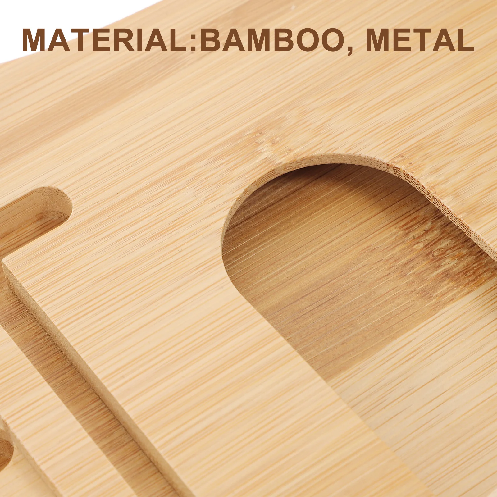 

Bathtub Tray Adjustable Bath Tub Table Phone Holder Towel Storage Bamboo Non-Slip Expandable Design Bathtub Tray